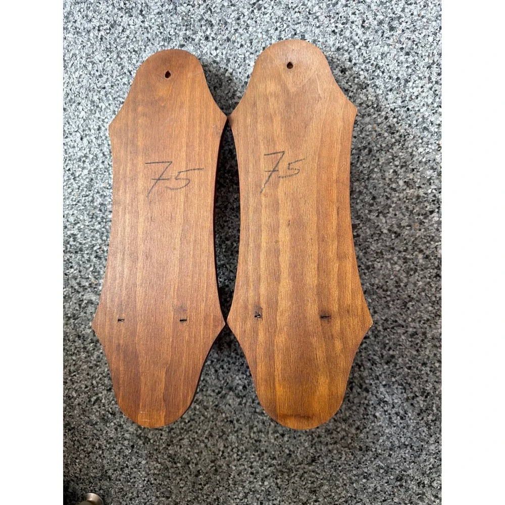 Vintage Wood Wall Sconce Pair Amber Glass Hurricane Candle Holders Mid Century